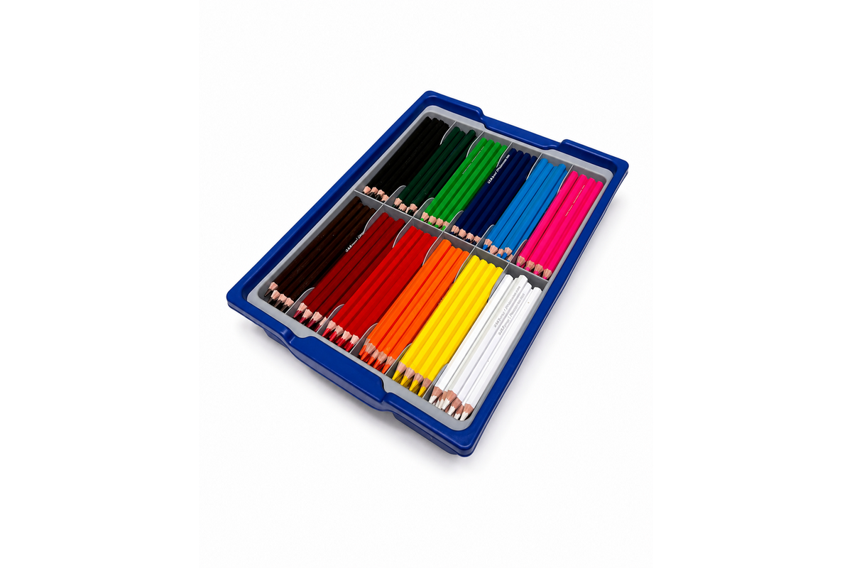 Kleurpotloden | de Rolf groep | knotsen 10 mm assorti classpack, 144 stuks